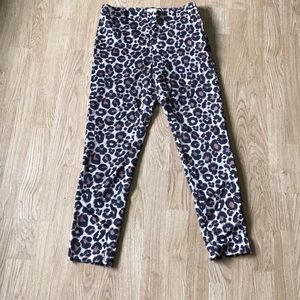 Animal print skinny trousers